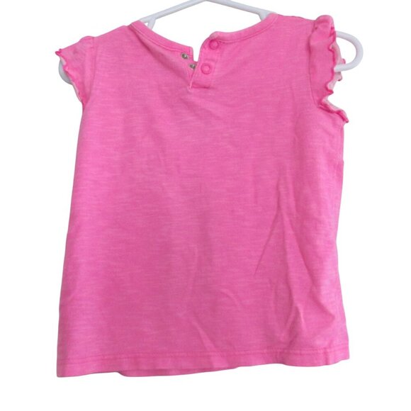 Jumping Beans Pullover T Shirt‎ Toddler Girls Size 18M Pink Short Sleeve Tee Top - Picture 2 of 4
